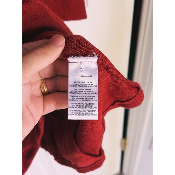 Dolan Left Coast Anthropologie Piper Orange Fit & Flare Dress S Fall Academia - Picture 5 of 6